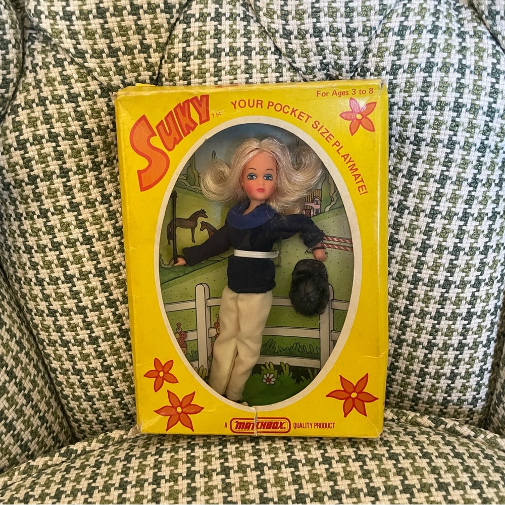 Vintage Suky Doll 1975 Matchbox Suky Horse Rider Clothes w/ Box